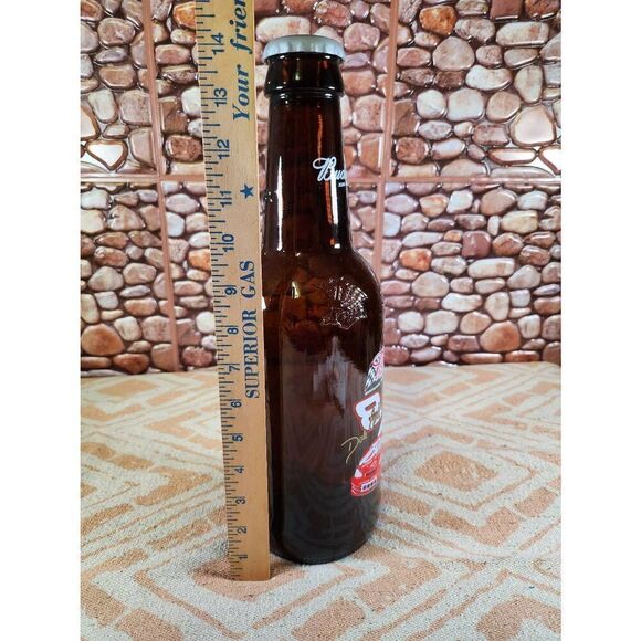 Budweiser Dale Earnhardt Jr Car King Pitcher 15" Glass Beer Bottle 64oz Embossed - Picture 6 of 7